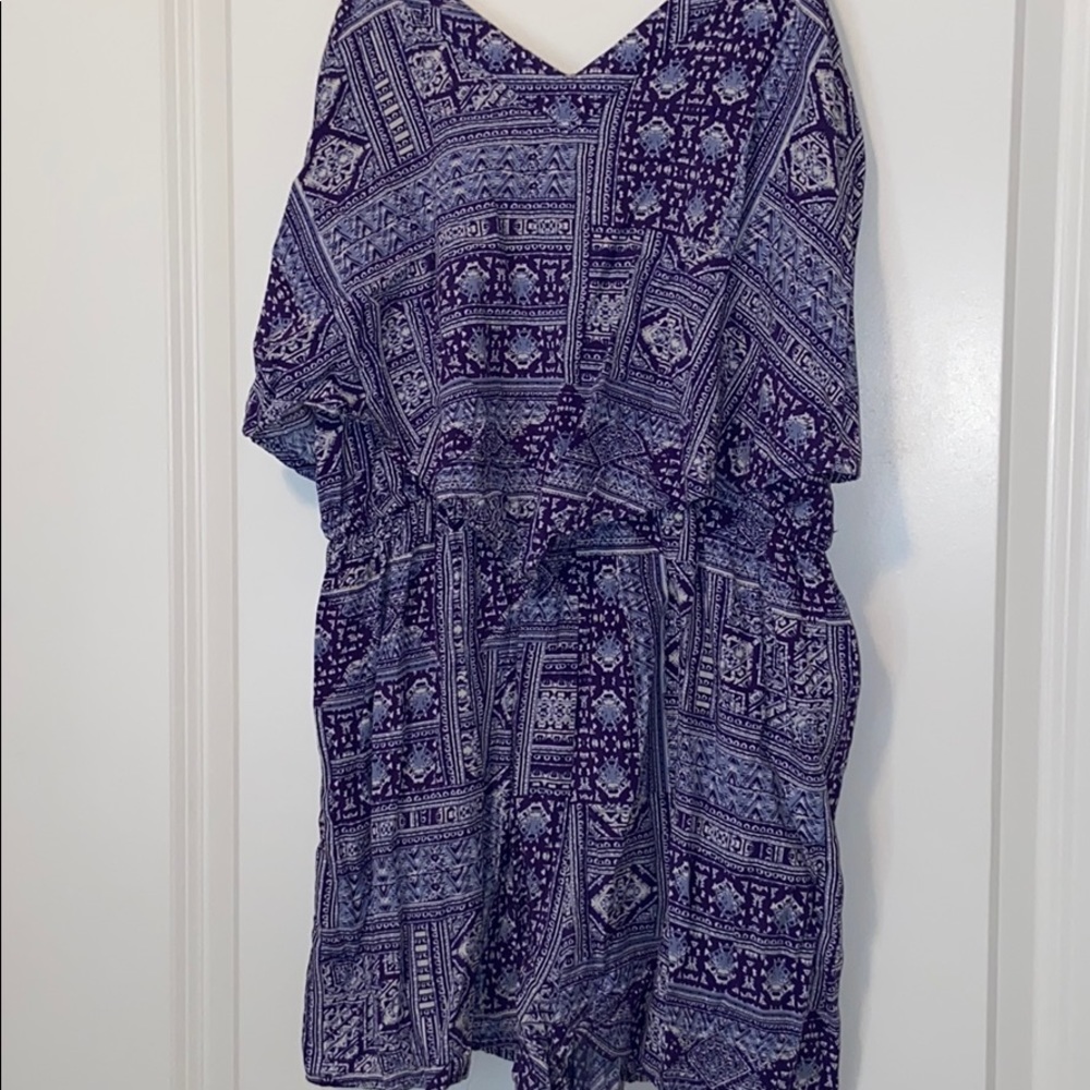 Cotton On: Blue aztec patterned romper
